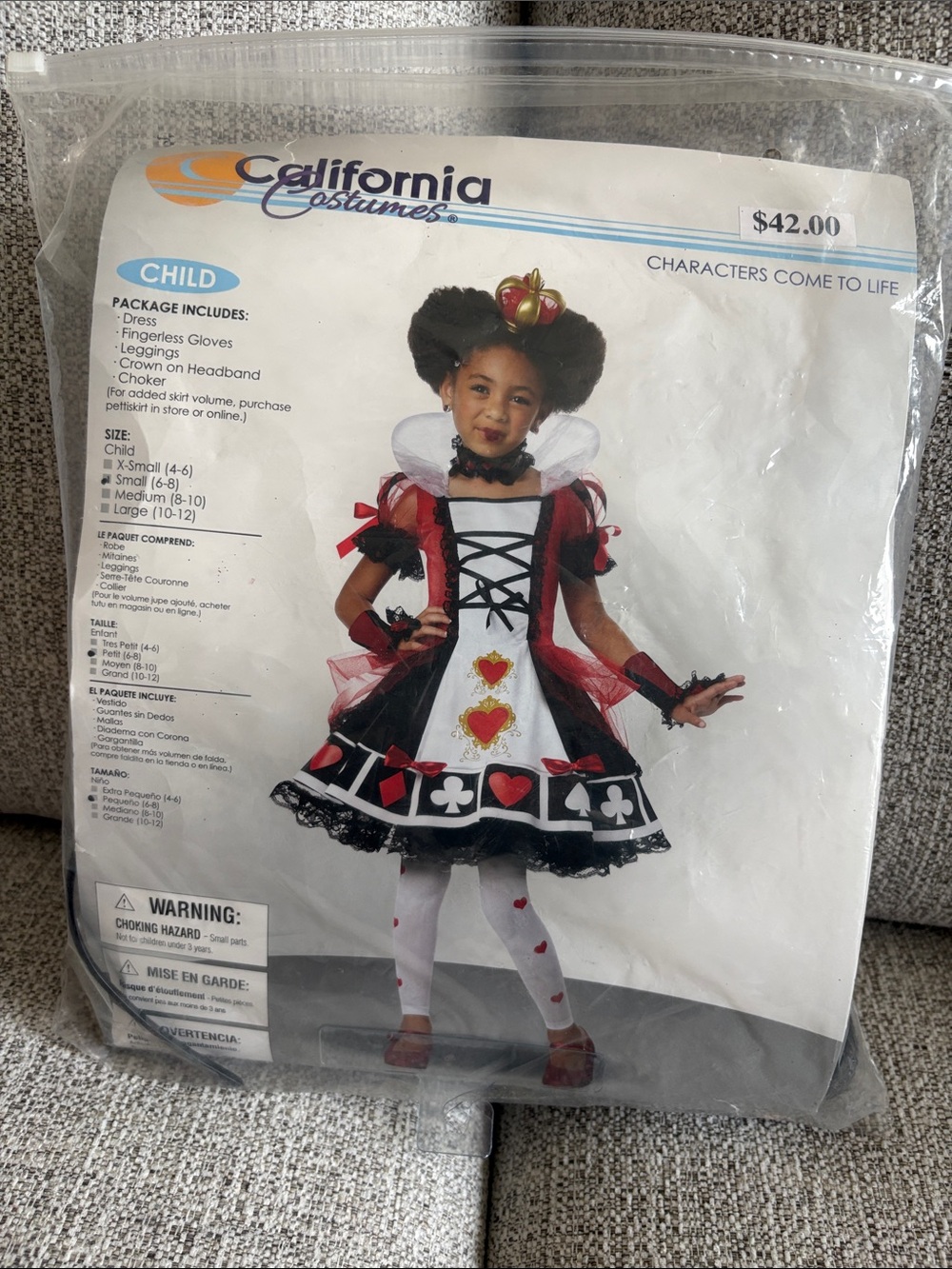 California Costumes Girls' Red & White Queen of Hearts Costume